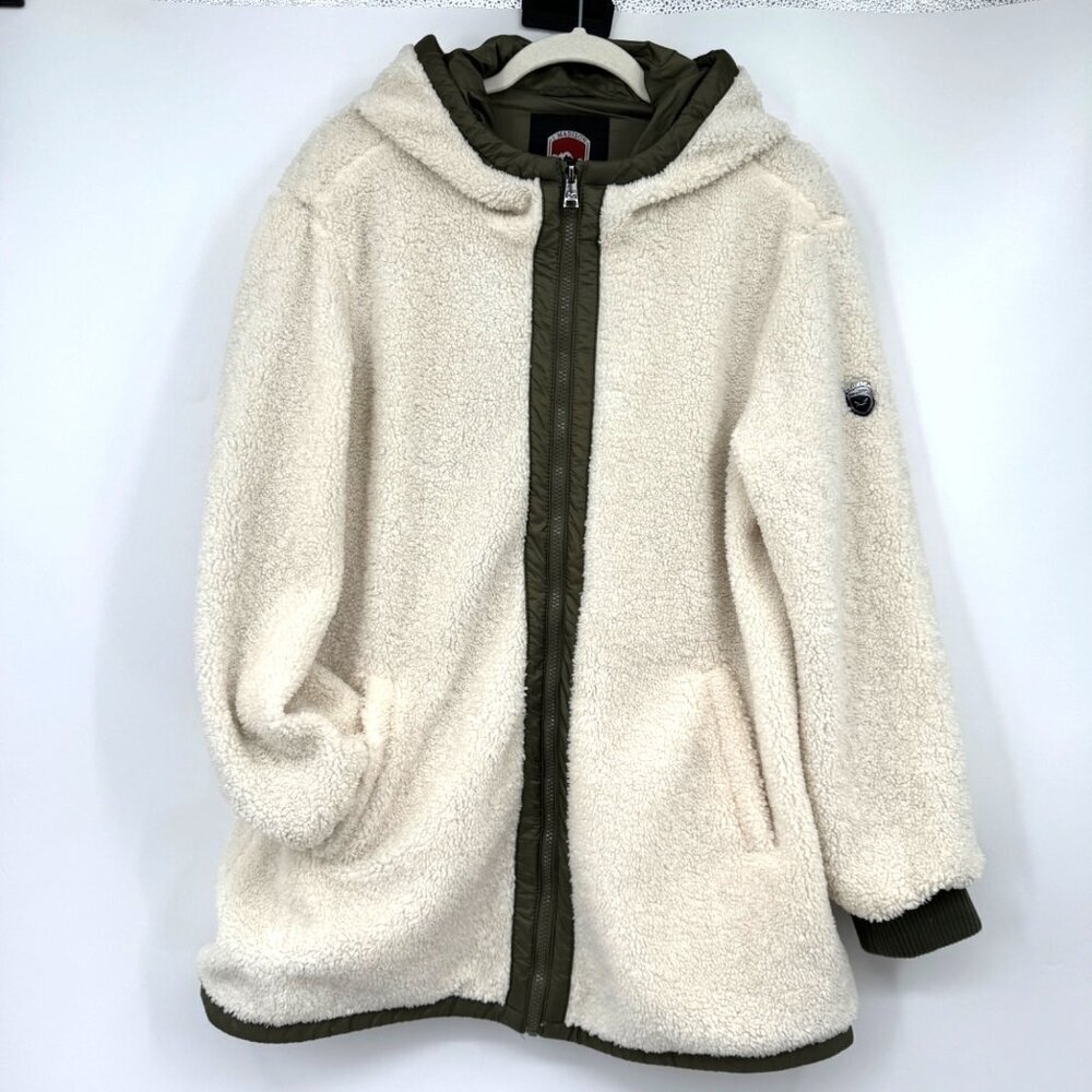 1 Madison Expedition Women's Knit Coat Jacket, Off White Size Large